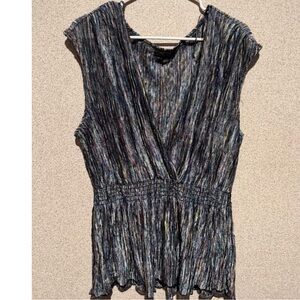 Forever 21 Plus Metallic Multi-Color Shimmer Knit Top.